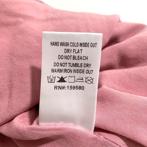 Pink Lily Mauve Long Sleeve Smocked Mini Dress Small Babydoll Milkmaid Boho - Picture 5 of 13